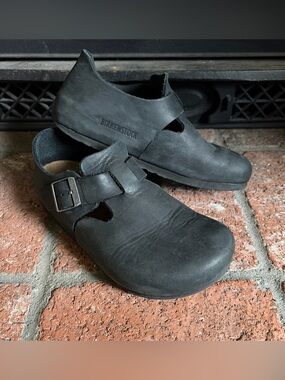 Birkenstock London Black Leather SZ US 4-4.5 EU 45